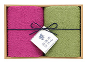 おぼろタオル　日本の伝統色浴用タオル２枚セット