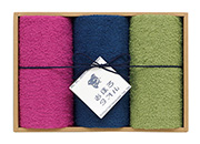 おぼろタオル　日本の伝統色浴用タオル３枚セット