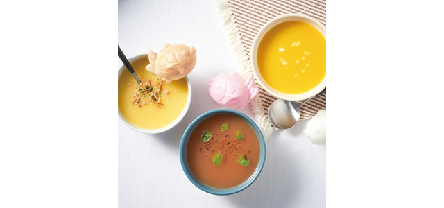 3色最中の野菜スープ
