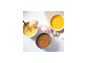 VegeSoupMONAKA3色最中の野菜スープ