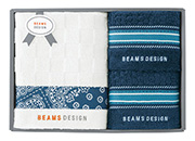ＢＥＡＭＳ　ＤＥＳＩＧＮタオル３枚セットＢ　ネイビー